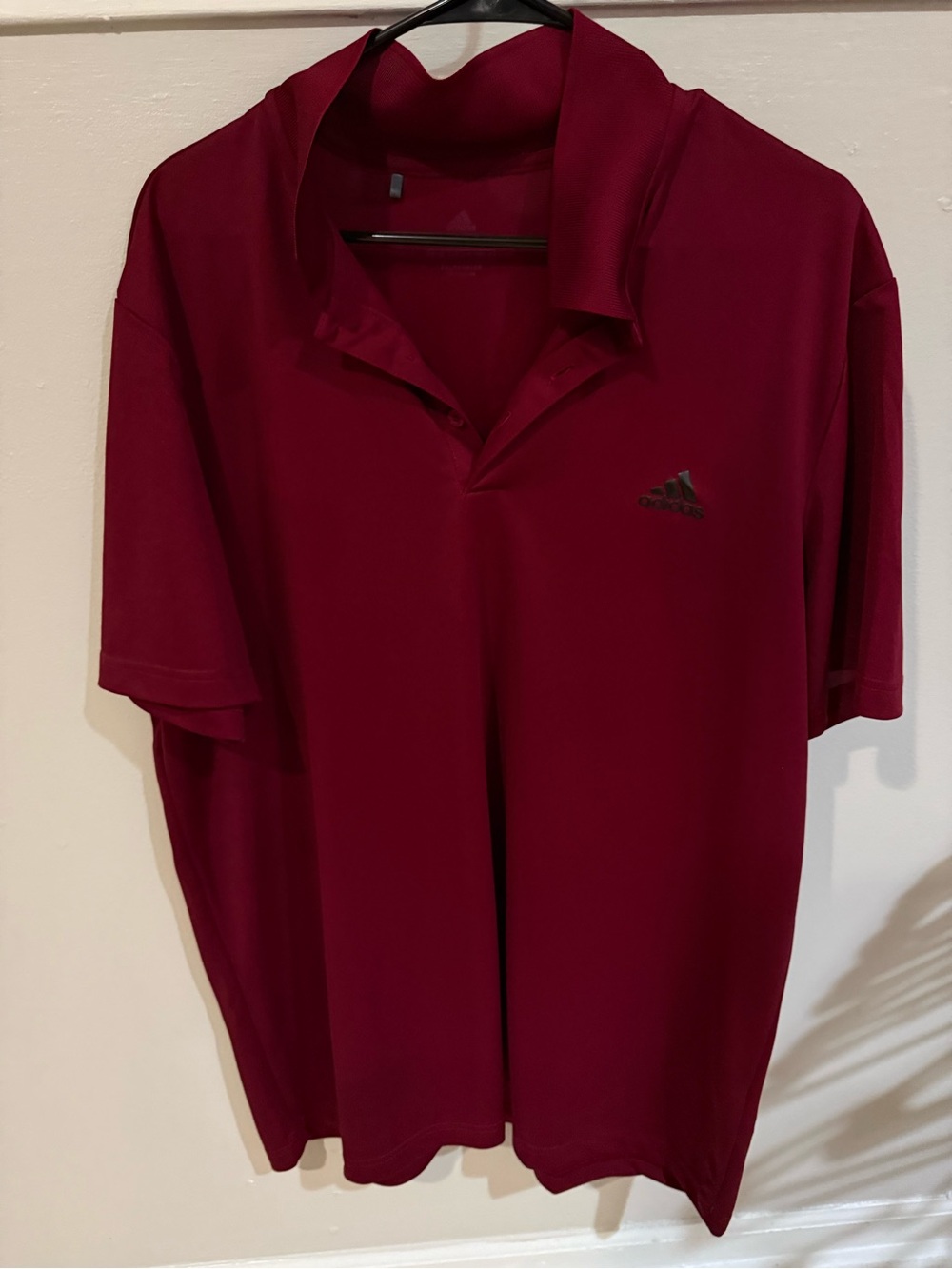 adidas Men's Deep Red Polo Shirt